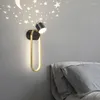 Wall Lamps Modern Crystal Marble Frosting Dorm Room Decor Smart Bed Korean Sconce Lighting