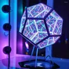 Creative Cool Dodecahedron Night Light Multi-color Change 20cm Flashing Color Art Lamp para regalo de cumpleaños de los niños