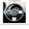 Steering Wheel Covers Hand-stitched Non-slip Durable Micro Fiber Leathe Car Cover Wrap For 2 2008-2014