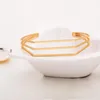 Bangle Bandles for Woman Girls Hollow Out Multilayer Geometric Design Man Jewelry Gold Color Silver Armband Lover Lover