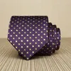 Papillon Elegant Mens 2022 Casual Work For Men 7cm Designers Fashion Business Cravatta Purple Dot Romantic Party L7128