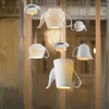 Pendant Lamps Ceramic Led Light Modern Tea Cup Teapot Hanging Lamp Kitchen Dining Room Lights Bar Cafe Home Decor Lighting Fixtures