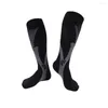 Calcetines para hombre Cómoda compresión de nailon sobre los hombres Calcetín cálido Alivio del dolor Rodilla Soporte alto Calcetín Correr al aire libre Ciclismo 1Yc19604