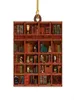 مصنع عيد الميلاد ديكورات أكريليك زخرفة الكتب عشاق قلب المكتبة الحلي الهدية لعشيقها المعلق Bookworm Keyring Rra457