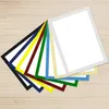 Detaljhandelsförsörjning av plast PVC-affisch Bild Papper Display Frame Lim Magnet Strip Advertising Promotion Cover Non-Punch Holes 10st