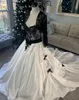 Black and White Ivory Gothic a-line Wedding Dresses With Jacket Sweetheart lace-up Corset Back Vintage Bridal Gowns Cusotm Made Color