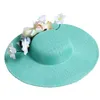 Exaggerated Large Disc Fascinator Hat Ladies Sinamay Flowers Fascinator Girls Festival Party Dance Extensions Hair Clip Flowers