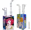 Accessori per fumatori mini becher in vetro bong oil dab rigs Colorful Cute Design