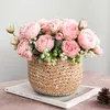 Decorative Flowers Artificial Persian Rose Small Bunch Of Simulation Silk Bouquet Wedding Decoration Home Balcony Garden Decor Fake Flower