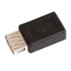 Zwarte USB 2.0 Type A Female naar Mini 5Pin Female Adapter Converter Kabelconnector