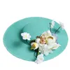 Exaggerated Large Disc Fascinator Hat Ladies Sinamay Flowers Fascinator Girls Festival Party Dance Extensions Hair Clip Flowers