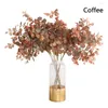 Fiori decorativi 70 cm Ramo di un albero di eucalipto Piante artificiali Simulazione Seta Foglia finta Stile autunnale Decorazione domestica Giardino per feste