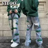 Herren Jeans Streetwear High Street Herren Stickerei Mode Vintage Y2K Kleidung Jeans Straight Baggy Hosen Männer Harajuku Hosen Teenager T221102