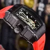 Rm027 Superclone luksusowy męski zegarek mechaniczny Richa Milles przyjazd męski Sport Hombre Casual Relogio Masculino wojskowy wojskowy skórzany