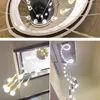 Ljuskronor Slipper guld spiral trappa ljuskrona vardagsrum trapphall el led modern lampa