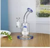 8.6inchs Recycler dab Rigs Hookahs Tubos de agua de vidrio embriagadores Aceite de tabaco Bong con 14 mm Banger