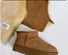 Designer Femmes Classique Mini Plateforme Boot Australie Ultra Matte Fourrure Bottes De Neige En Daim Mélange De Laine Confort Hiver Chaleur En Peluche Bottines Femelle Po