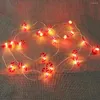 Strings 2m LED String Lights Santa Claus Snowflakes Lantern Crutch Christmas Tree Elk Decoratie Licht voor Merry Home Decor