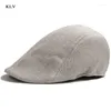 Berretti 83XC Uomo Golf Driving Sun Flat Cabbie Sboy Cappello unisex a spina di pesce a becco d'anatra