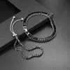 Теннисный модный черный кристаллический браслет для мужчин в стиле стимпанк регулируемый циркон Женщины 39S Bangle Chain на ручном хип -хоп -хиппи ювелирные изделия B Smtgk