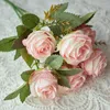 装飾的な花ローズピンクのシルク高品質の人工花の結婚式のための装飾のための家の装飾