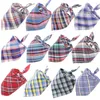 Dog Apparel 30/50 Pcs Plaid Bandana Lot Pet Saliva Towel Bibs Scarf Cotton Adjustable Puppy Kerchief Accessories Thin Style