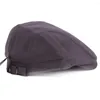 Bérets Hommes Sboy Cap Hiver Chapeau Élastique Réglable Ivy Flat Gatsby Plain Checks HATCS0533