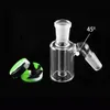 Wholesale 14mm 18mm Male Female Glass Ash Catcher Hookah Accessories With Colorful Silicone Container Reclaimer Ashcatcher For water Dab Rig Bong