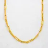 Kedjor guldfärg rostfritt stål halsband för män geometrisk charm kubanska handgjorda smycken platt fyrkantiga kvinnor tillbehör choker ys298