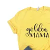 Golden Mama Print Women Casual Funny T Shirt Lady Yong Girl Top Tee R050