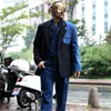 Męskie garnitury Zamieszkany kombinezon męski Koreańska duża marka mody Asymetryczna luźna płaszcz pojedynczy piersi
