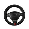 1PCS Linen Material Car Steering Wheel Cover O D Type Universal G/G Steering Wheel Cover Diameter 37-38cm /15 inch Anti Slip Auto Accessories