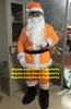 Kind Mascot Costume Orange Father Christmas Santa Claus Clause Kriss Kringle Cartoon Character Mascotte Long Beard No.zz2311