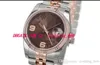 Reloj de lujo para hombre Pulsera de acero inoxidable 36MM / 18K ROSA CON DIAL CHOCOLATE DIA 69 SIN USAR 116231 Mecánico Automático RELOJES PARA HOMBRE