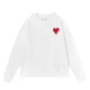 까마귀 남자와 여성 디자이너 Amis Paris Hooded Highs 품질 스웨터 자수 빨간 사랑 겨울 라운드 목 점퍼 커플 스웨트 셔츠 PM