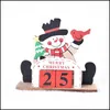クリスマスの装飾クリスマス装飾クリエイティブ木製カレンダーカウントダウンデスクトップ飾りギフトお子様向けのギフトドロップデルディオ0