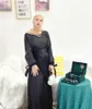 Etnik Giyim Müslüman Moda Takım Renkli Çok renkli 3 Parça Düz Renk Fas Kaftan Abaya Türkiye İslami Jalabiya Robe