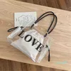 Bolsas de compras grandes capacidad bolsas transparentes para mujeres playa de bolso de moda