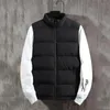 Men's Vests Winter Outdoor Men Solid Color Stand Collar Sleeveless Vest Thermal Clothes Feather Camping Hiking Warm Hunting Jacket