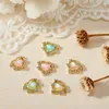 Decorazioni per unghie 10 pezzi Aurora cristallo amore diamante fascino cuore moka strass gioielli fai da te gemma riflettente per manicure W4