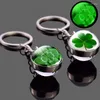 Keychains 4 laat klaver hanger Keychain Luminescept Fortune Patrick's Day Gift Car