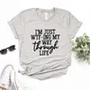 Im Just Wtf-ing My Way Tee Through Life Print Women Casual Funny T Shirt Yong Girl