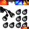 Daytime Runnung Lights 10X 9W 18Mm Car Fog Reverse Light 2 Led 2Led Eagle Eye White Red Daytime Running Tail Backup Motor Drop Deliv Dh8P1