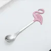 Spoons Stainless Steel Flamingo Coffee Scoop Tableware Ice Cream Teaspoons Stirring Spoon Drinking Tools Party Supplies Drop Delivery Smtrf