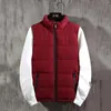 Men's Vests Winter Outdoor Men Solid Color Stand Collar Sleeveless Vest Thermal Clothes Feather Camping Hiking Warm Hunting Jacket