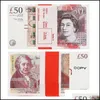 Zabawne zabawki Prop Money Toys UK Funts GBP British 10 20 50 Pamiętne fałszywe notatki zabawka dla dzieci Prezenty świąteczne lub film wideo Drop d Dh95qa9ym