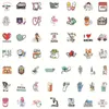 50PCS Doctor Stickers For Kids Laptop Diary Water Bottles Car Bike Skateboard Suitcase Doctors Occupation Medical Equipment DIY Personalize Sticker Decals