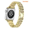 Smycken bling diamant rhinestone metall straps watchband f￶r Apple Watch Series 8 7 6 5 4 3 2 Ny smal design liten armband rem iwatch 45mm 44mm 42mm 40mm SE Rose Gold