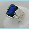 Cluster Rings Cluster Rings Turco Handmade 925 Sterling Sier Jewelry Sapphire Mens Ringcluster Brit22 Drop Delivery 2022 Dhcvc