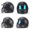 Casques de moto Open Face 3/4 Casque personnalisé Hommes Femmes Vintage Retro Cascos De Motociclistas avec double lentille.